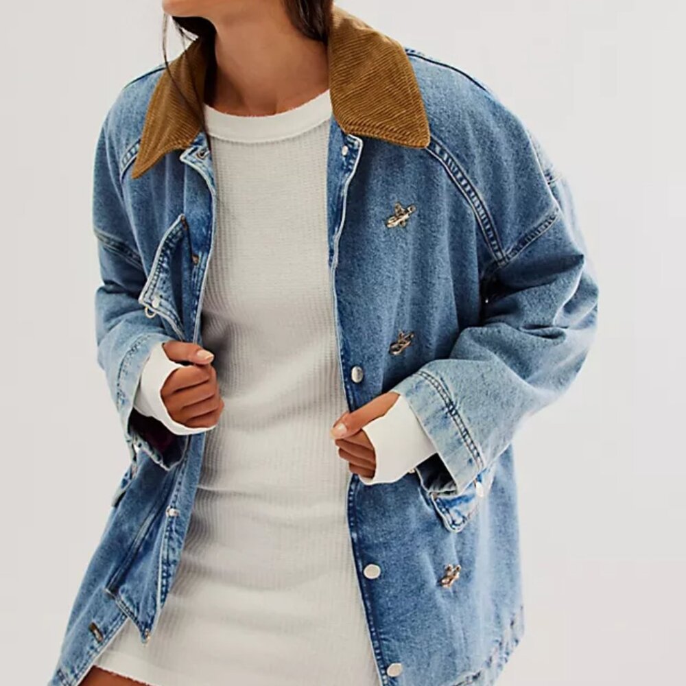 NWOT We The Free Denim Barn Coat